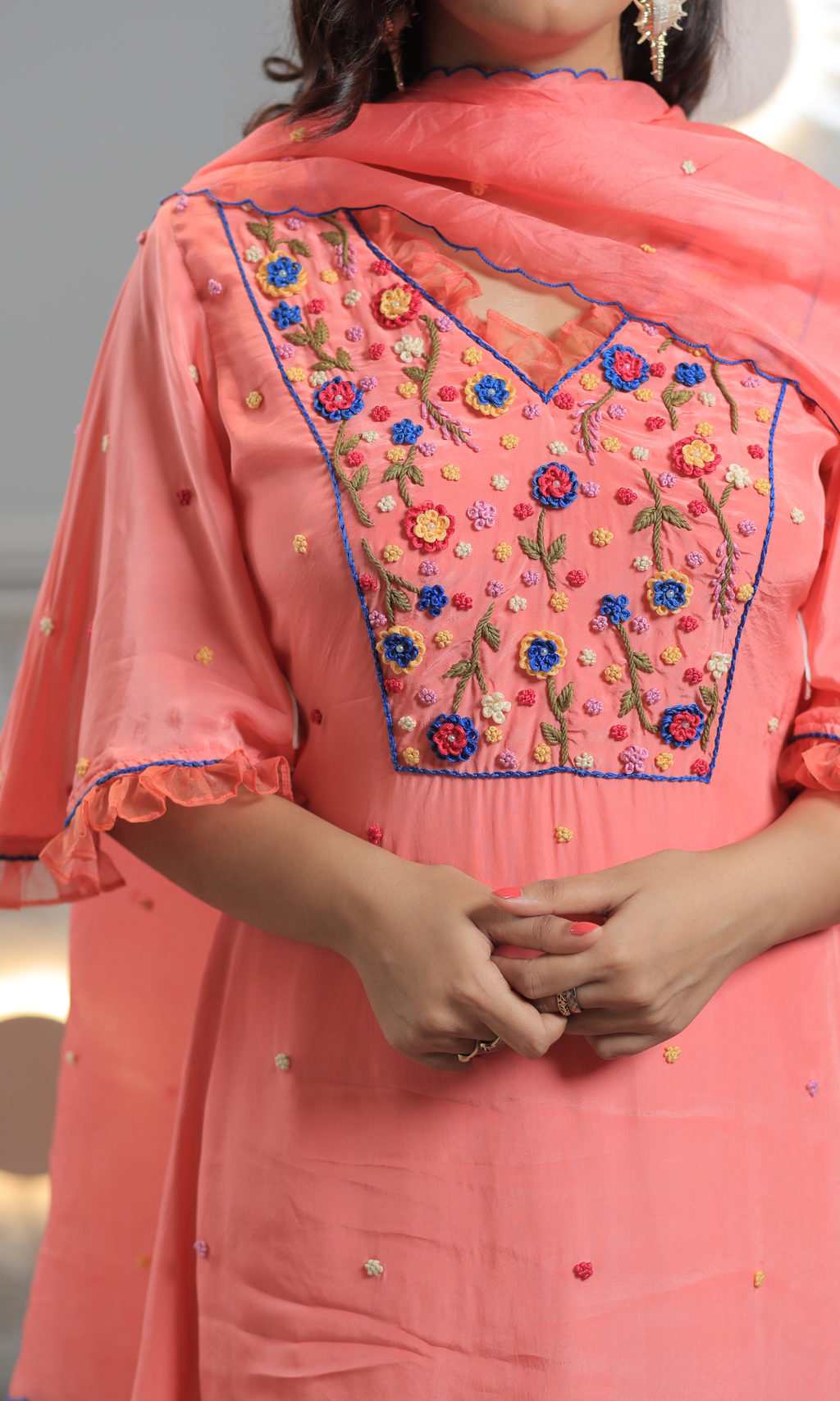 Coral Bloom Suit Set