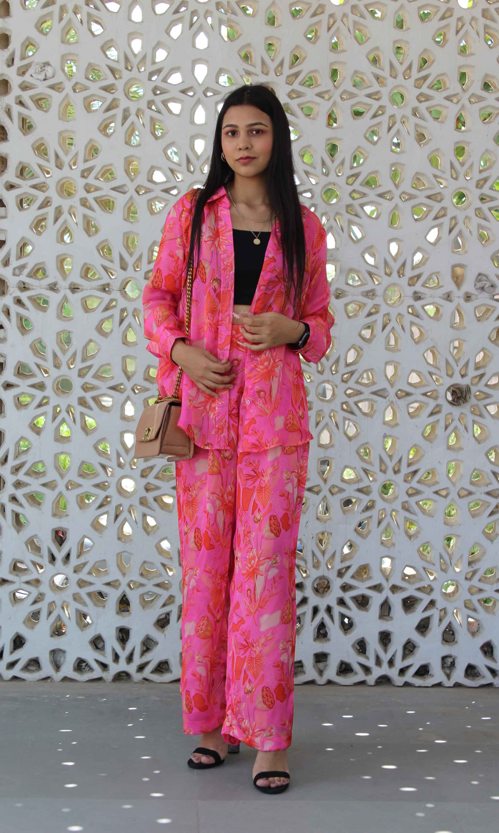 Pink Orchard Fluid Co-ord