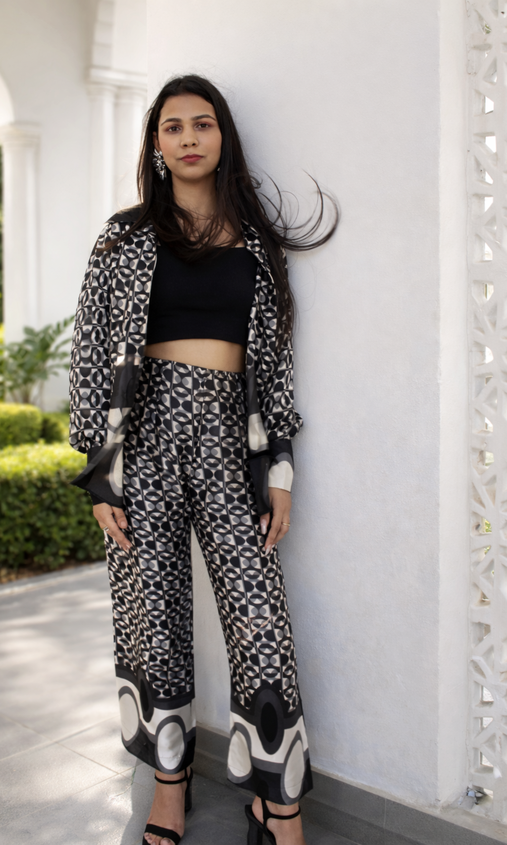 Monochrome Geo-Print Co-Ord