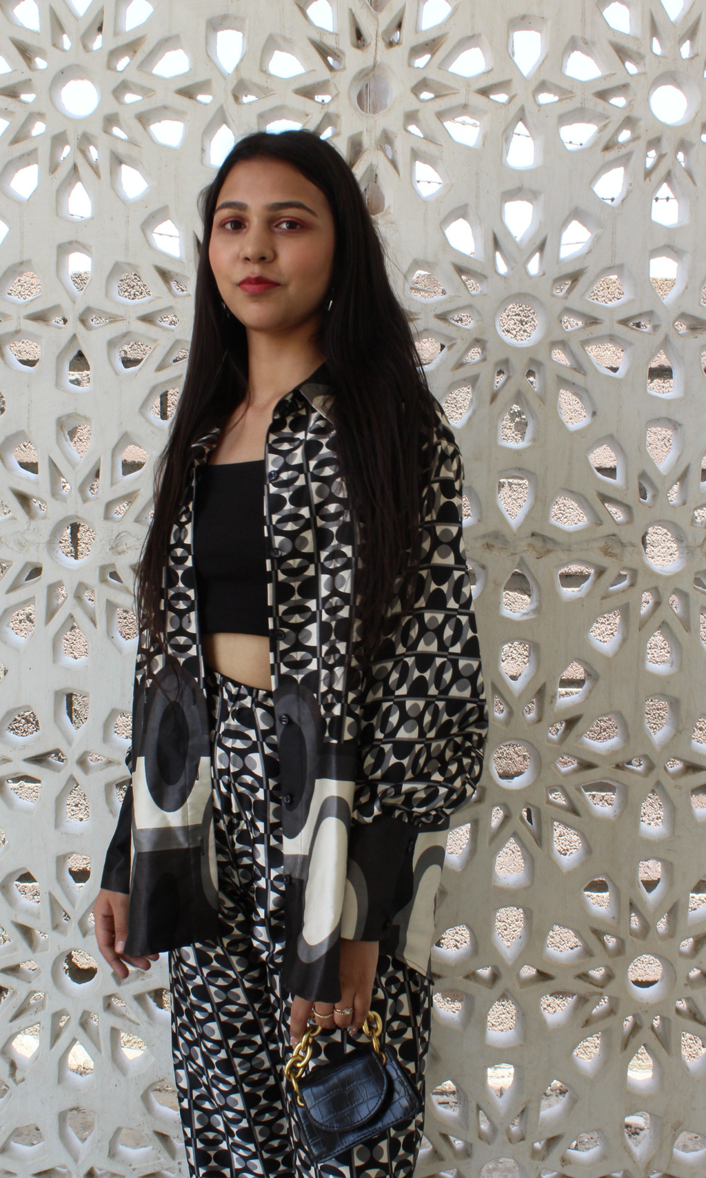 Monochrome Geo-Print Co-Ord