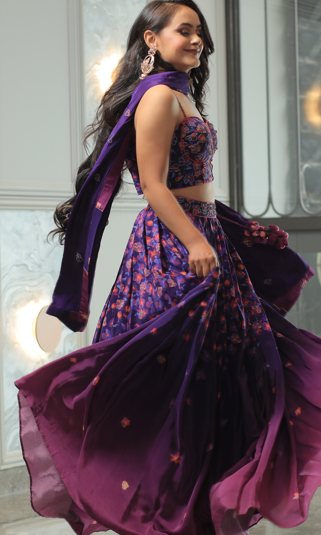 Midnight Ombré Lehenga Set (40-50 days processing time)