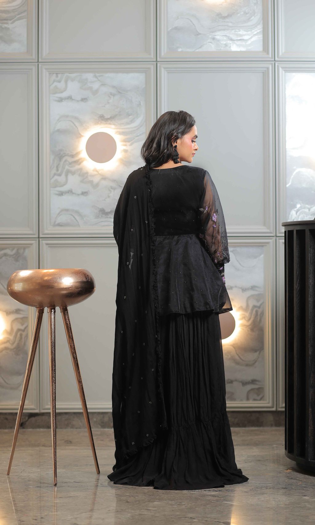 Noir Iris Lehenga Ensemble (40-50 days processing time)