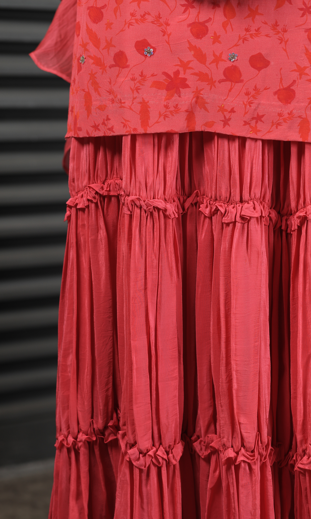 Coral Petal Lehenga Set (40-50 days processing time)