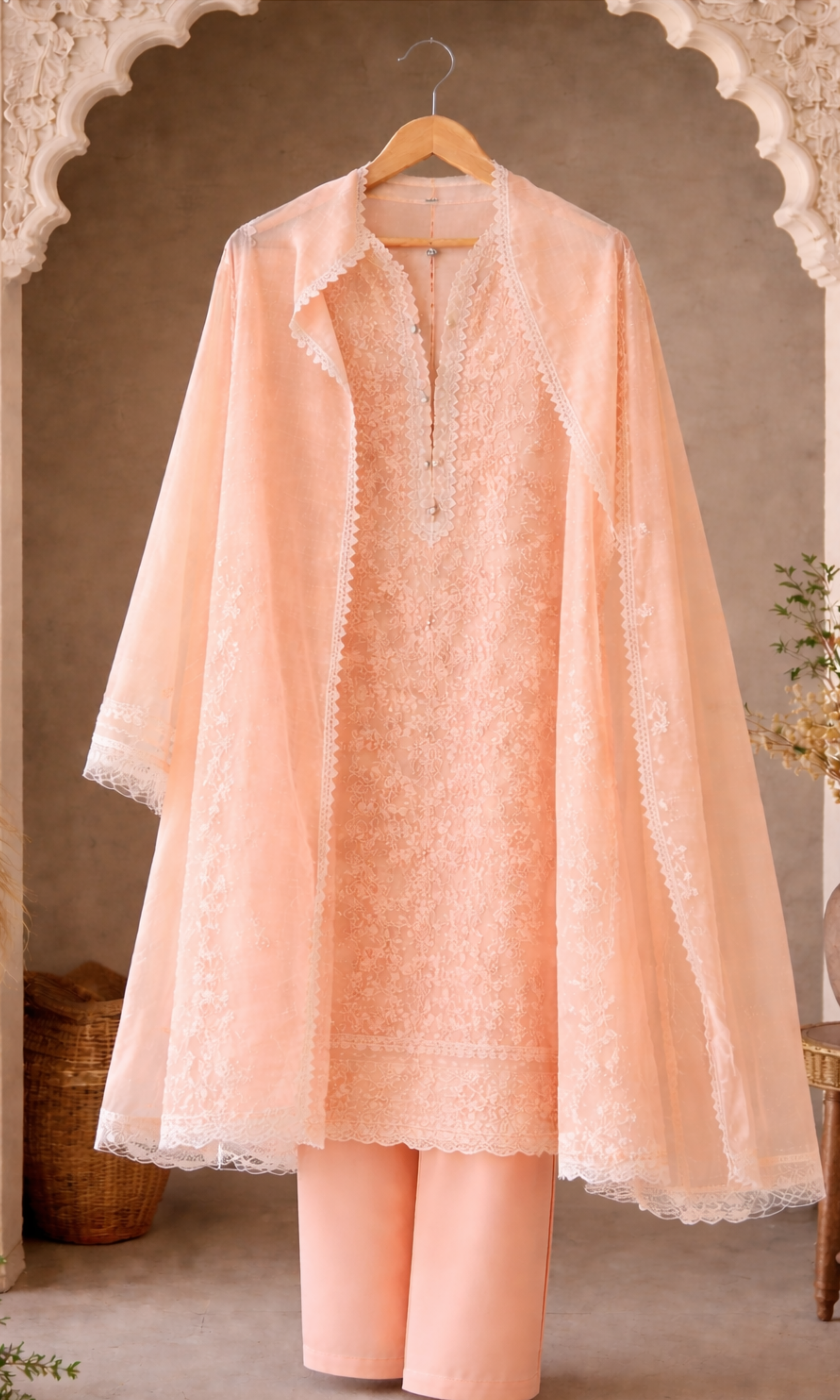 Peach Noor Cotton Set