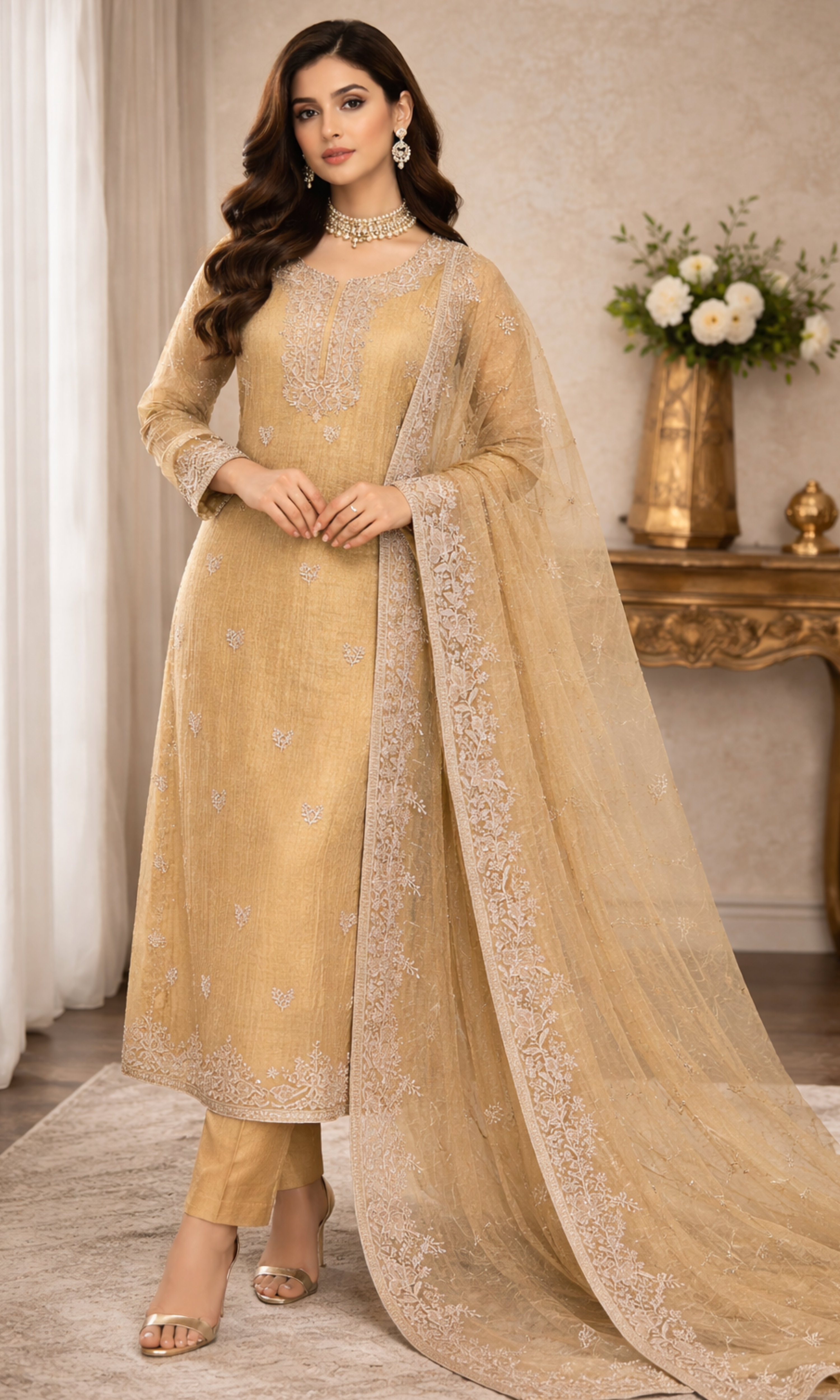 Zehra Yellow Gold  Suit Set