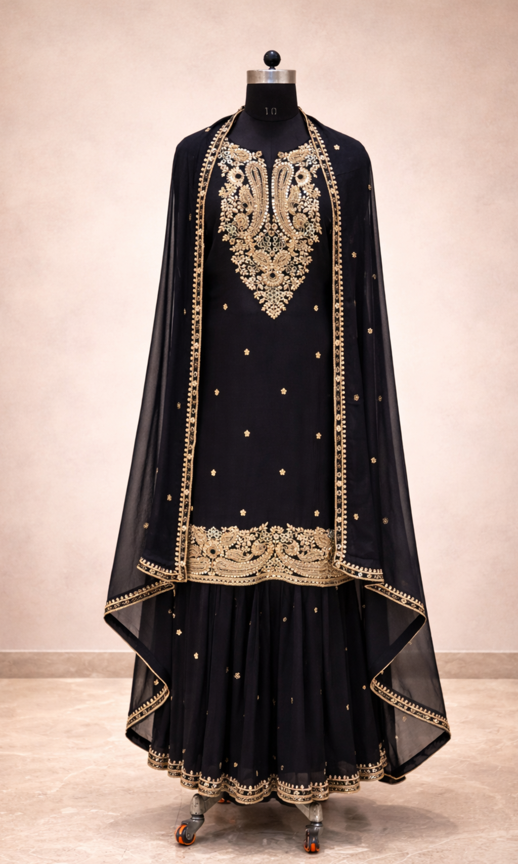 Noor-e-Zehra Black Embroidered Suit Set