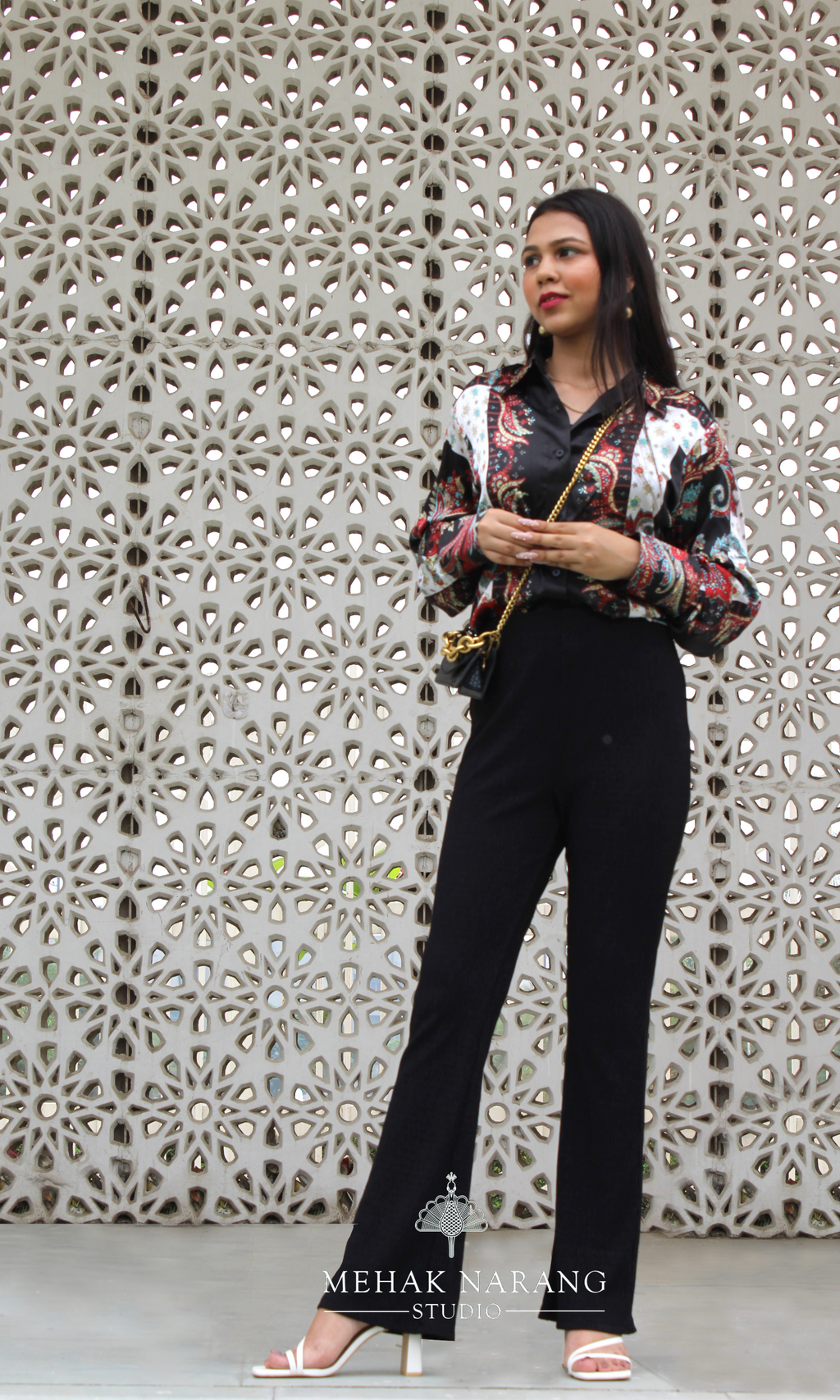 Noir Paisley Panel Shirt