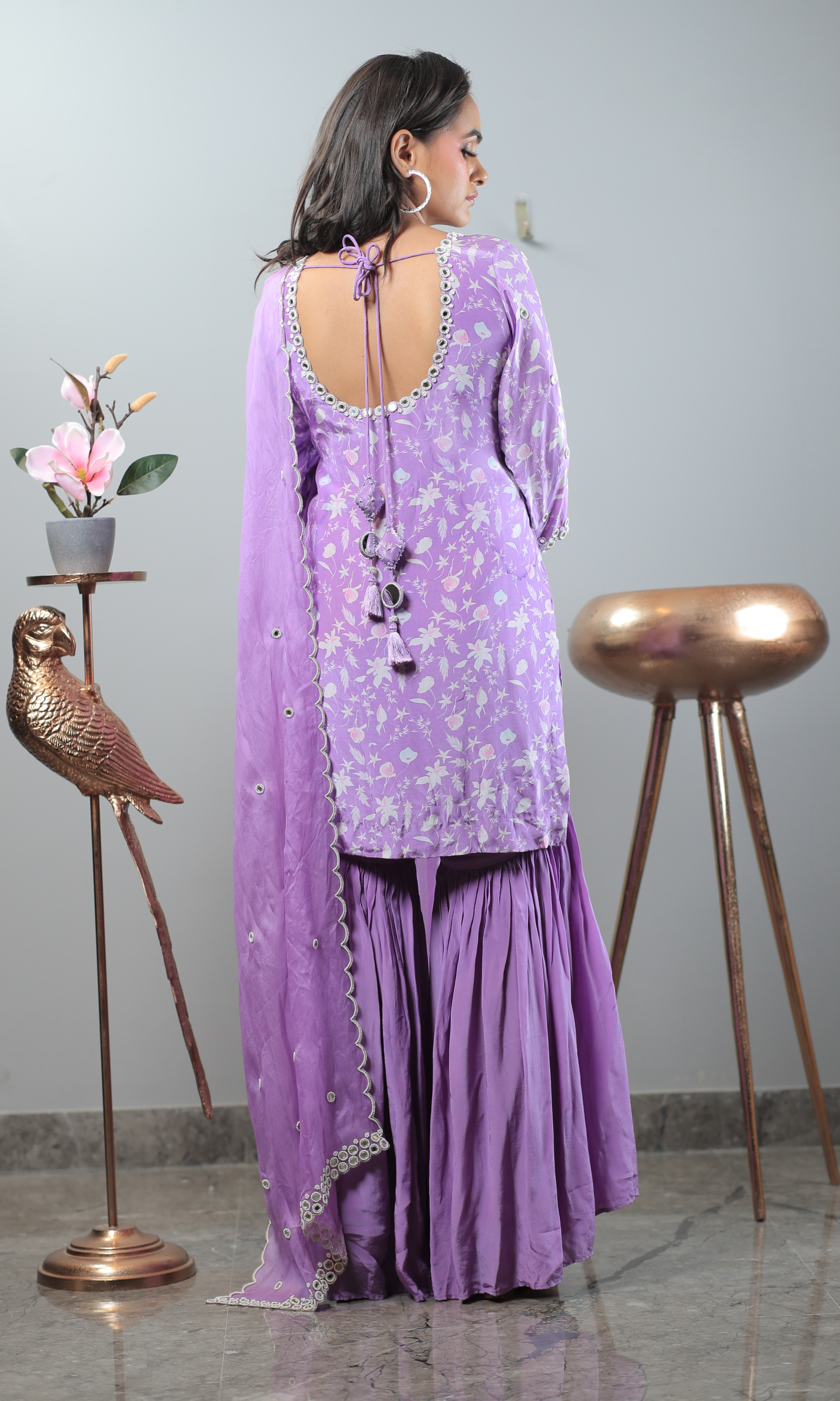 Lavender Bloom Sharara Set (40-50 days processing time)