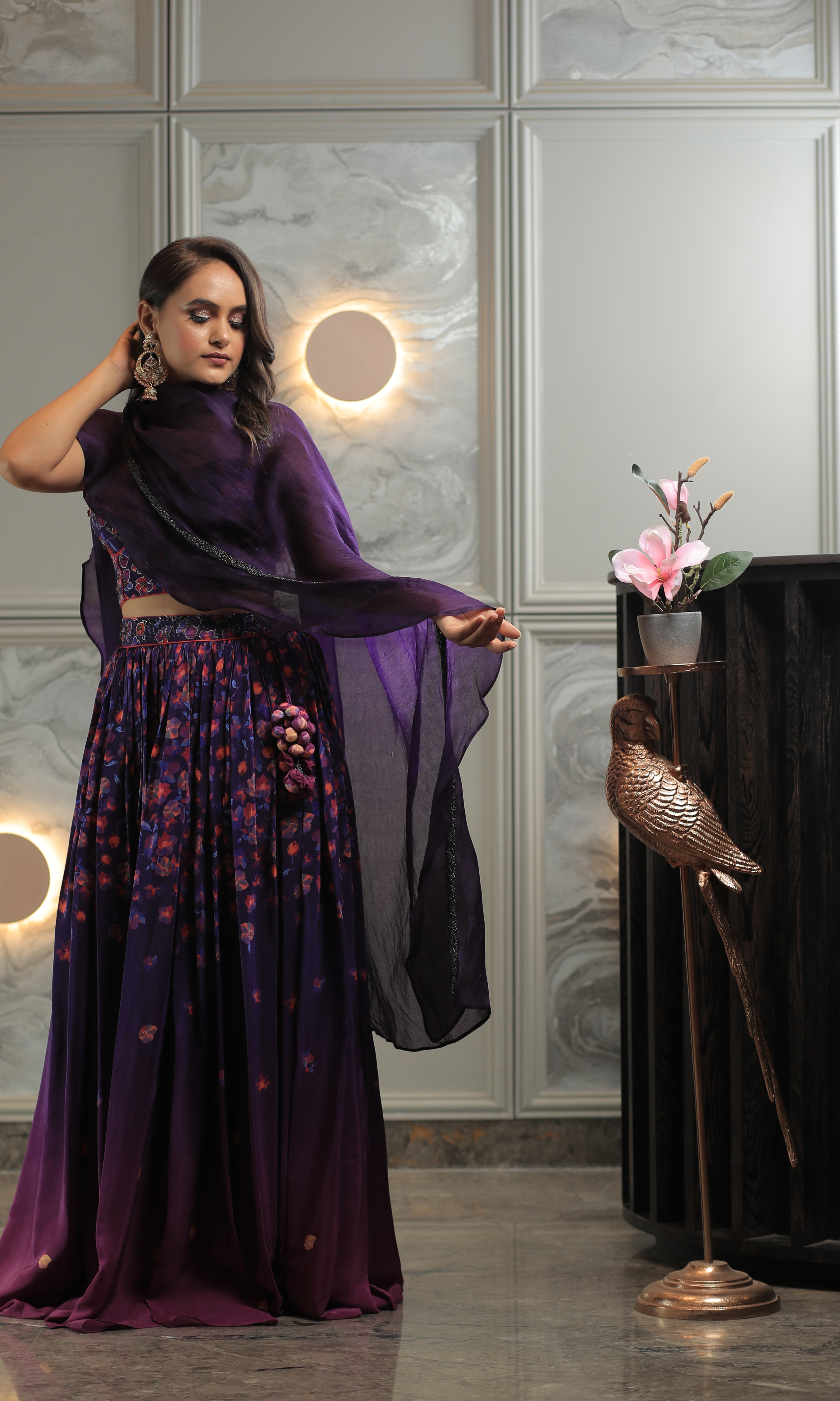 Midnight Ombré Lehenga Set (40-50 days processing time)