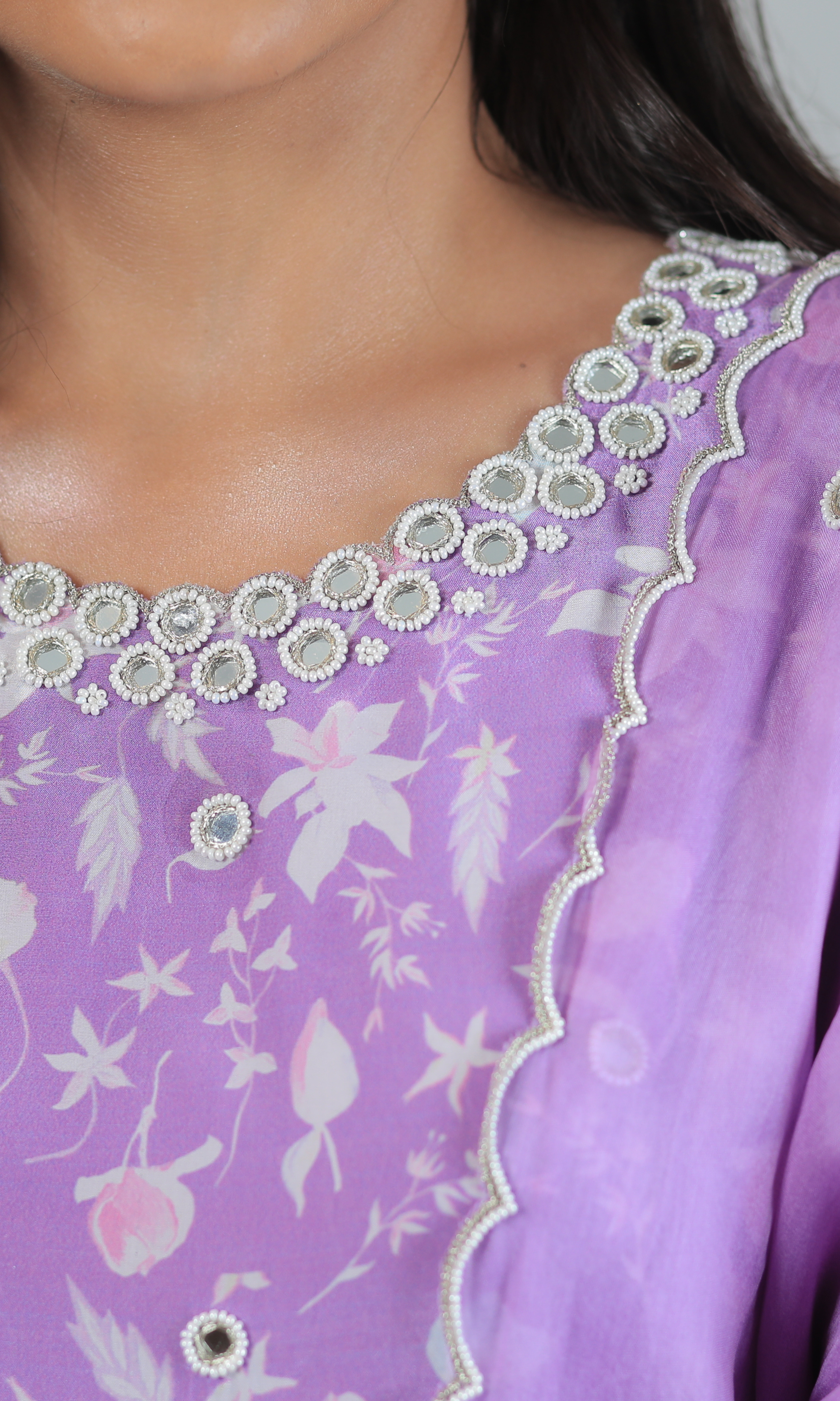 Lavender Bloom Sharara Set (40-50 days processing time)