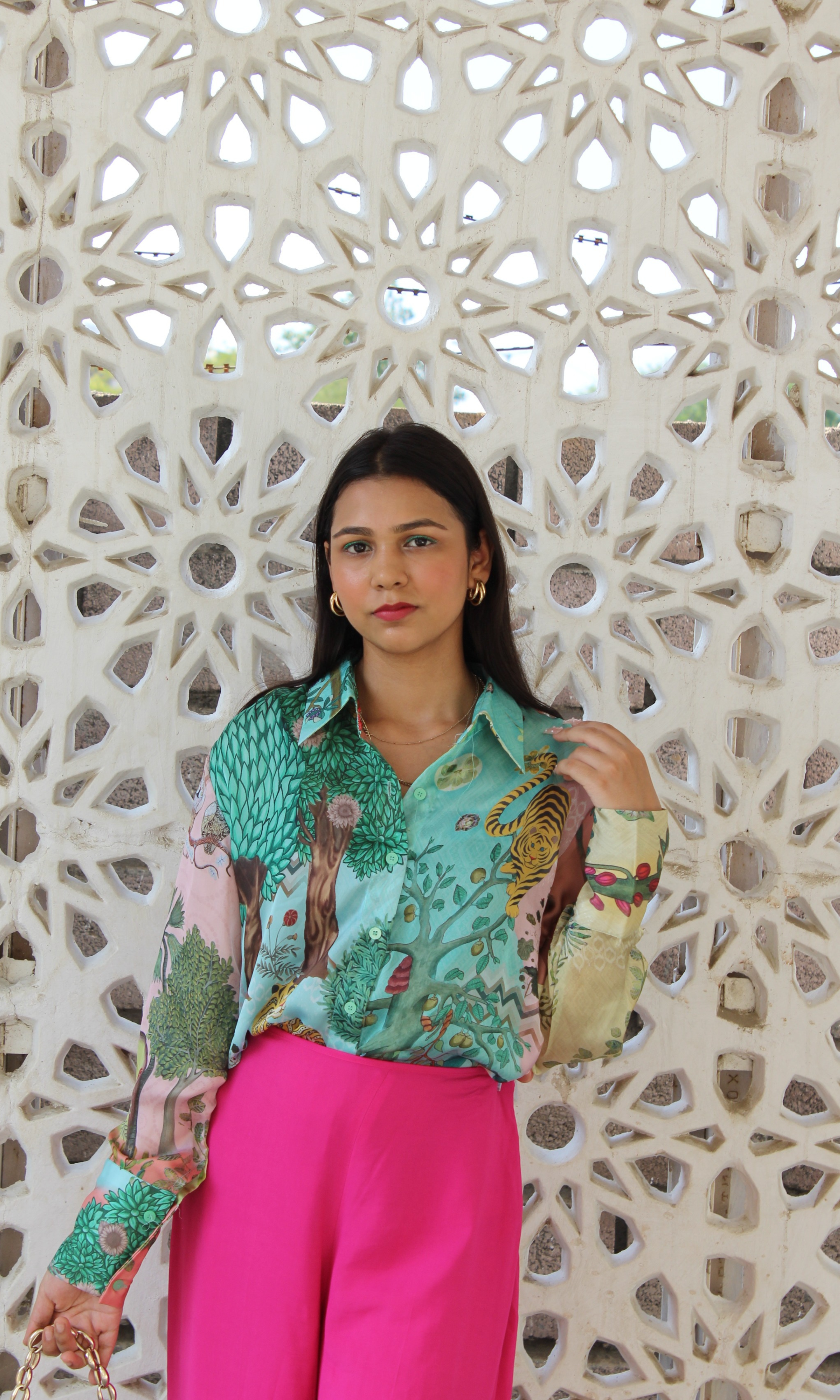 Wild Garden Satin Shirt