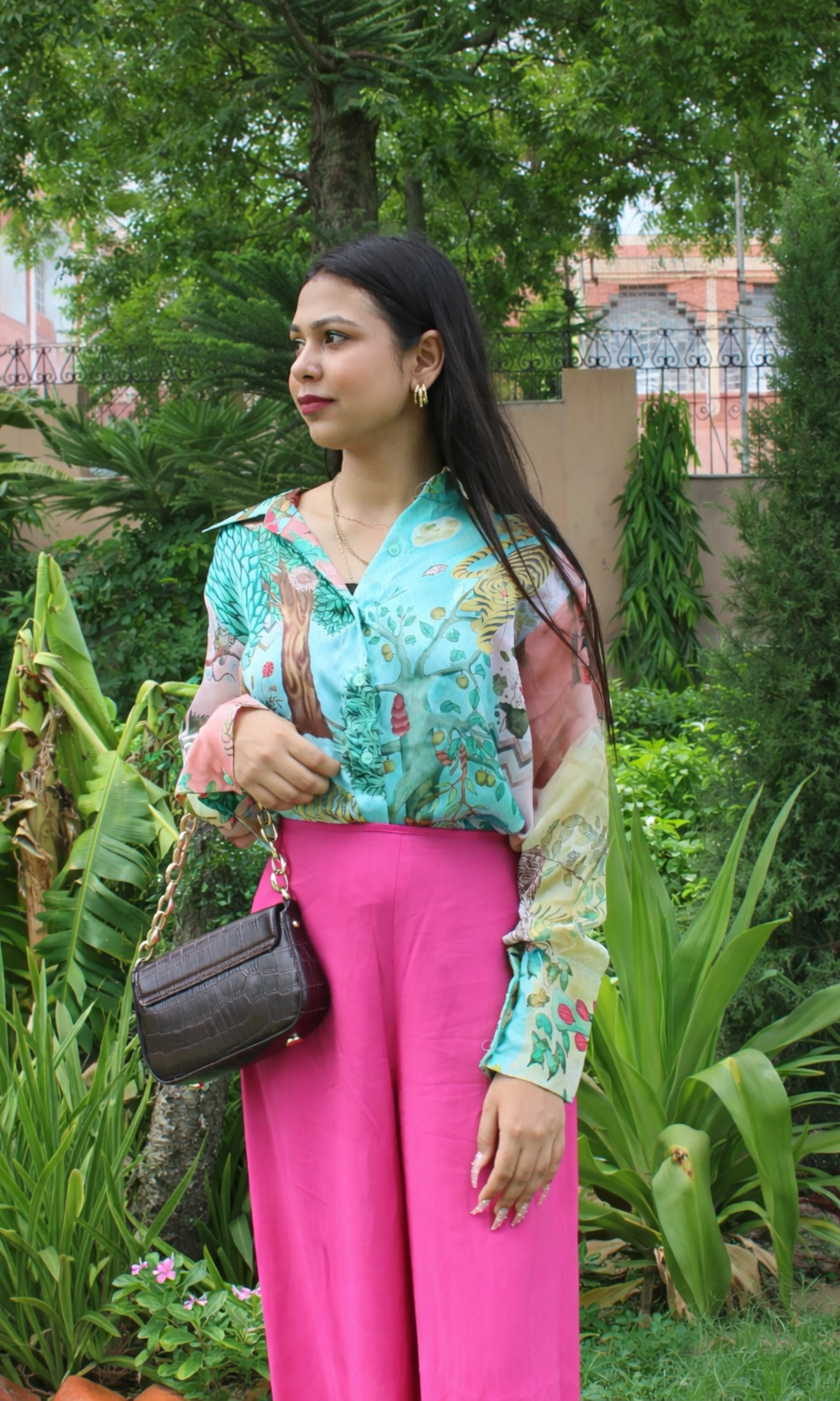 Wild Garden Satin Shirt