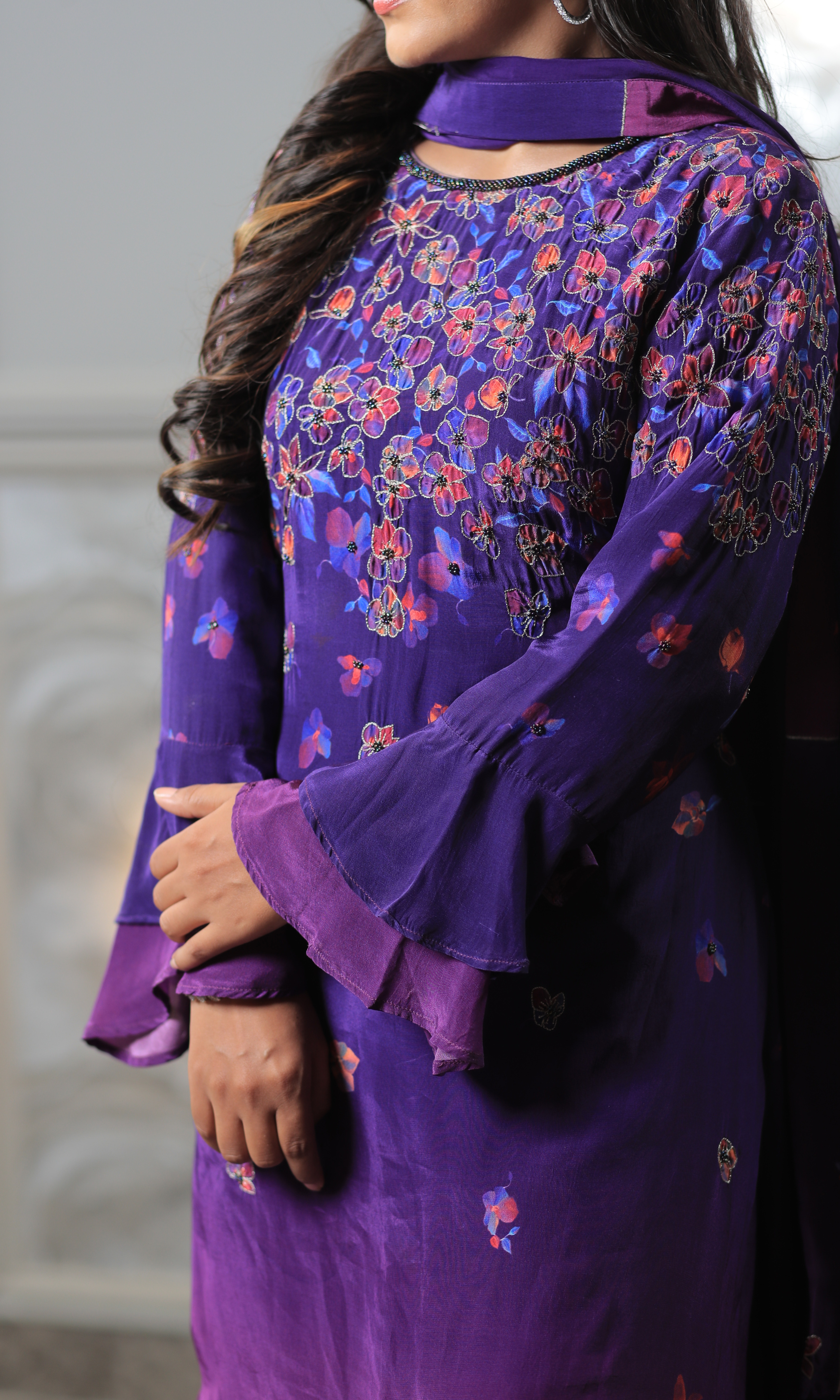 Midnight Ombré Sharara Set