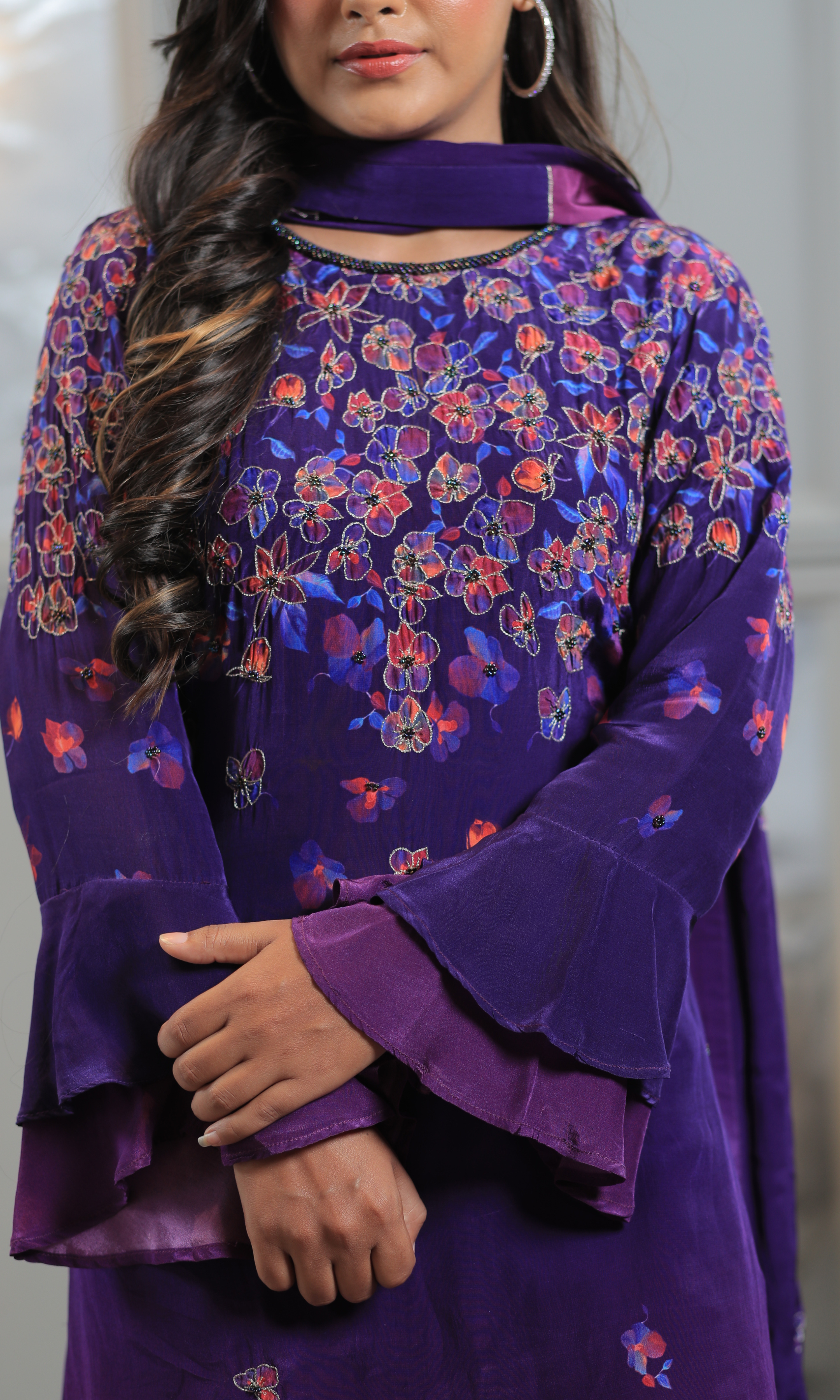 Midnight Ombré Sharara Set
