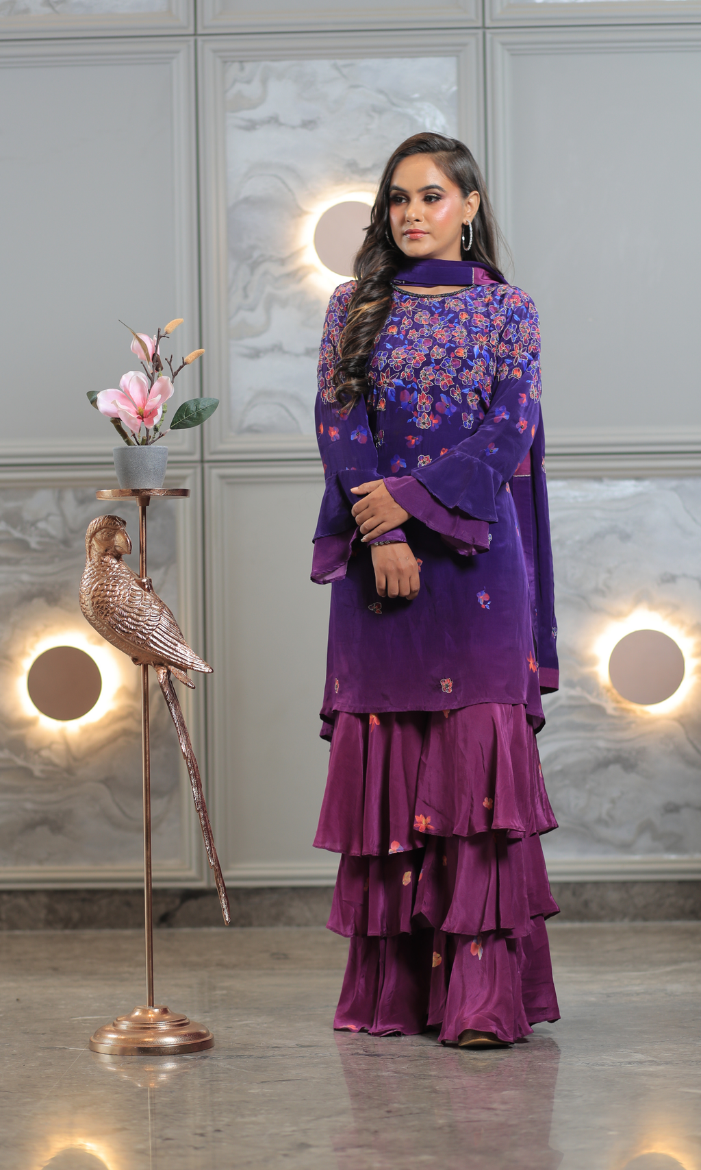 Midnight Ombré Sharara Set