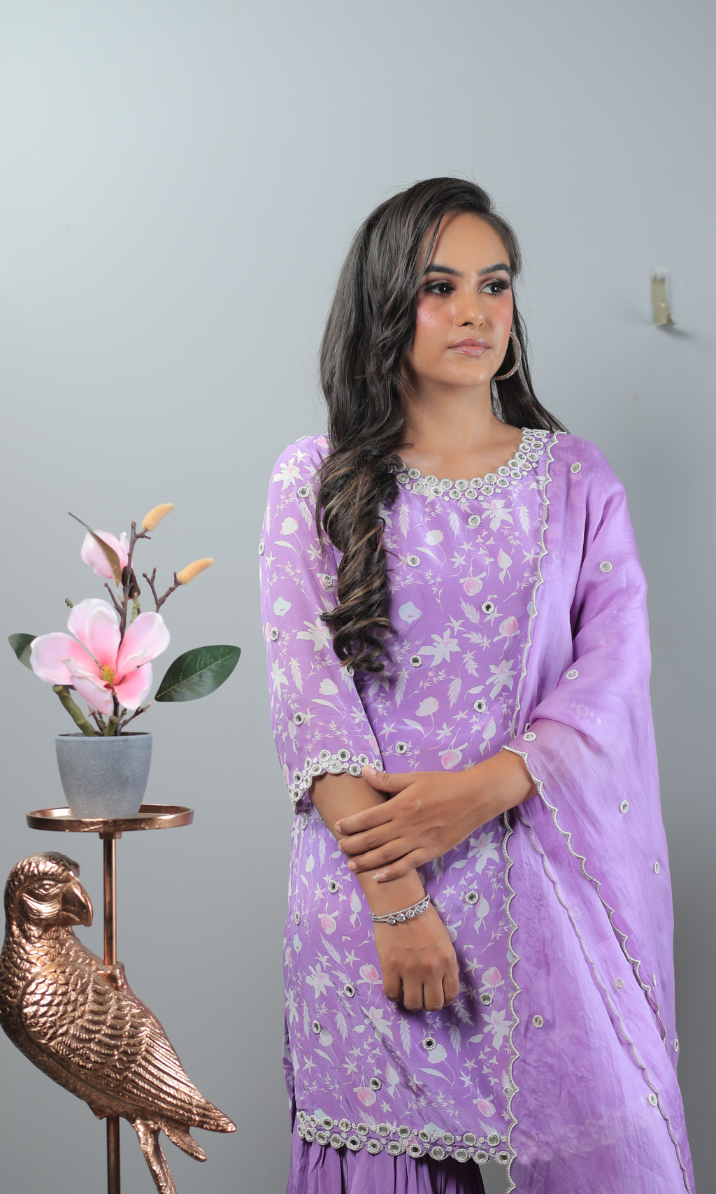 Lavender Bloom Sharara Set (40-50 days processing time)