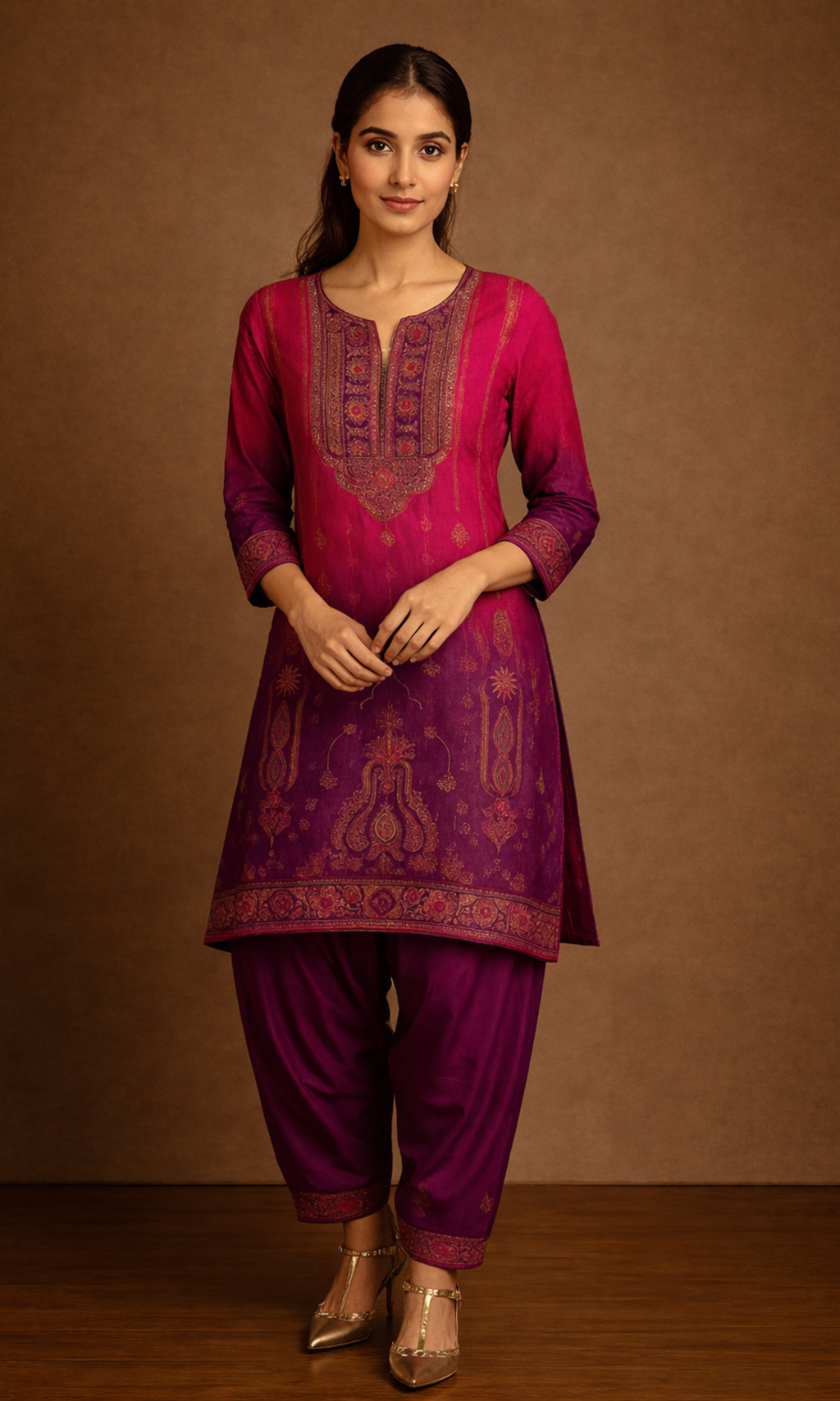 Mehfil Magenta Kurta Set