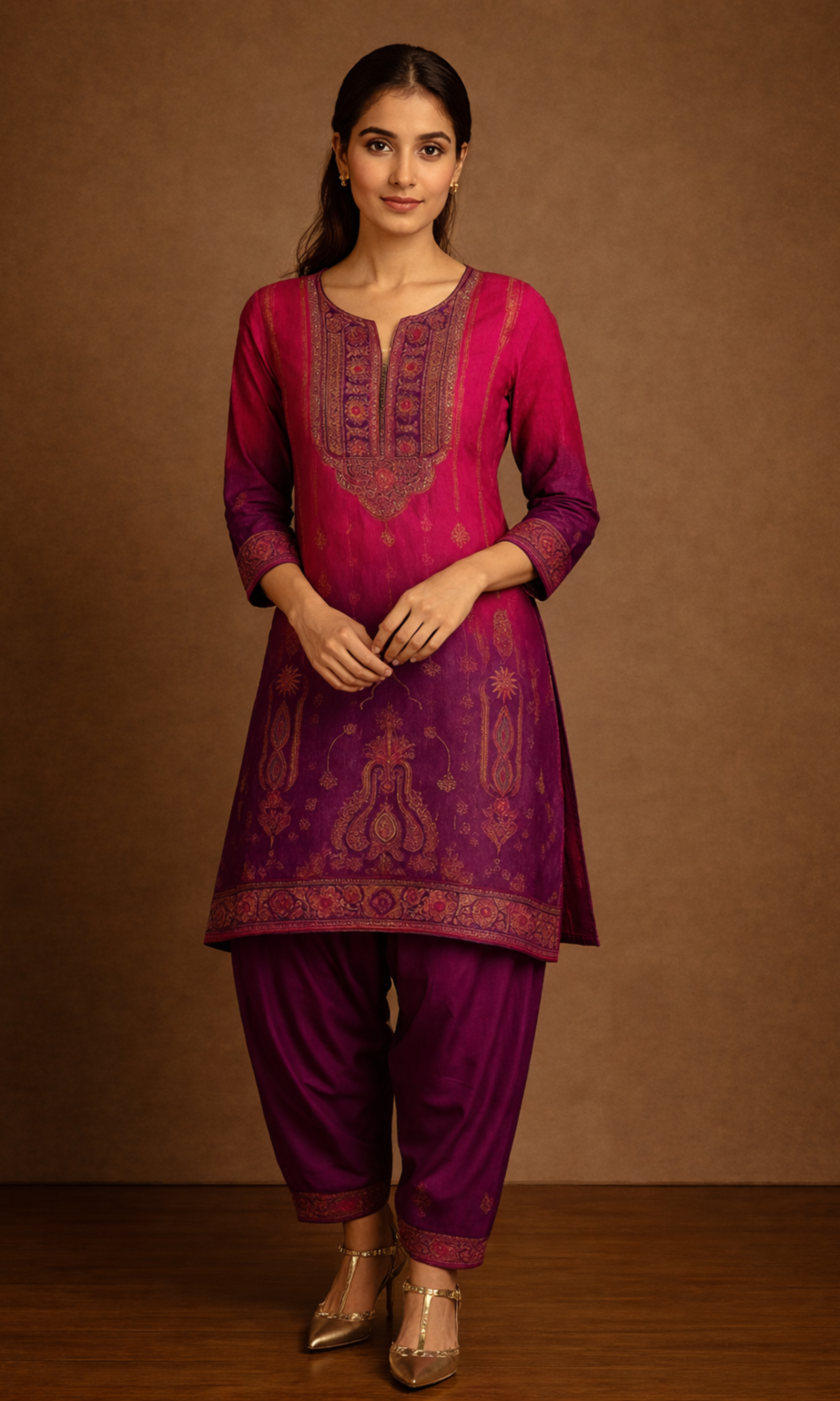 Mehfil Magenta Kurta Set