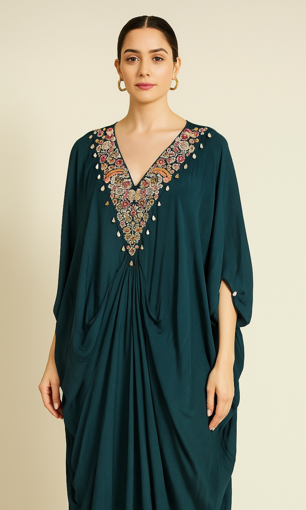 Gulnaar Drape Kaftan Set
