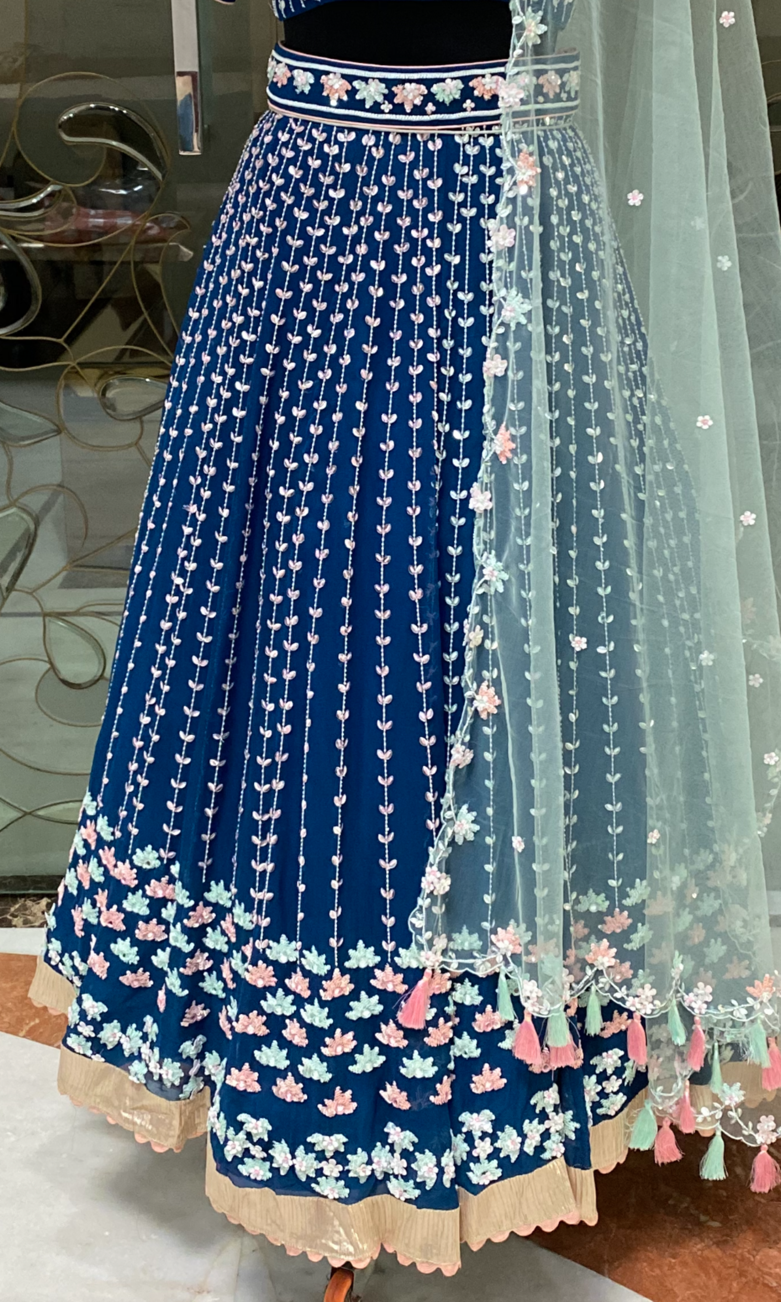 Ethereal Bloom Lehenga Set (40-50 days shipping time)